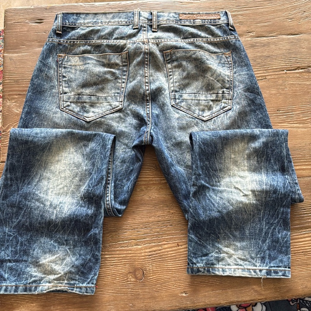 Jordan Craig Men’s Distressed Denim Jeans Straight Fit 34/30
